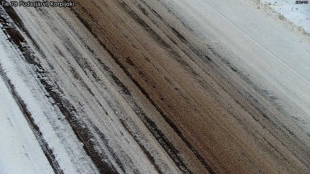 Weather Camera Image Road 78 Pudasjärvi, Korpijoki, Pudasjärvi, Pohjois-Pohjanmaa