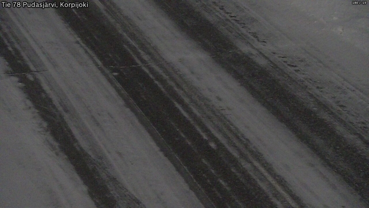 Weather Camera Image Väg 78 Pudasjärvi, Korpijoki, Pudasjärvi, Pohjois-Pohjanmaa