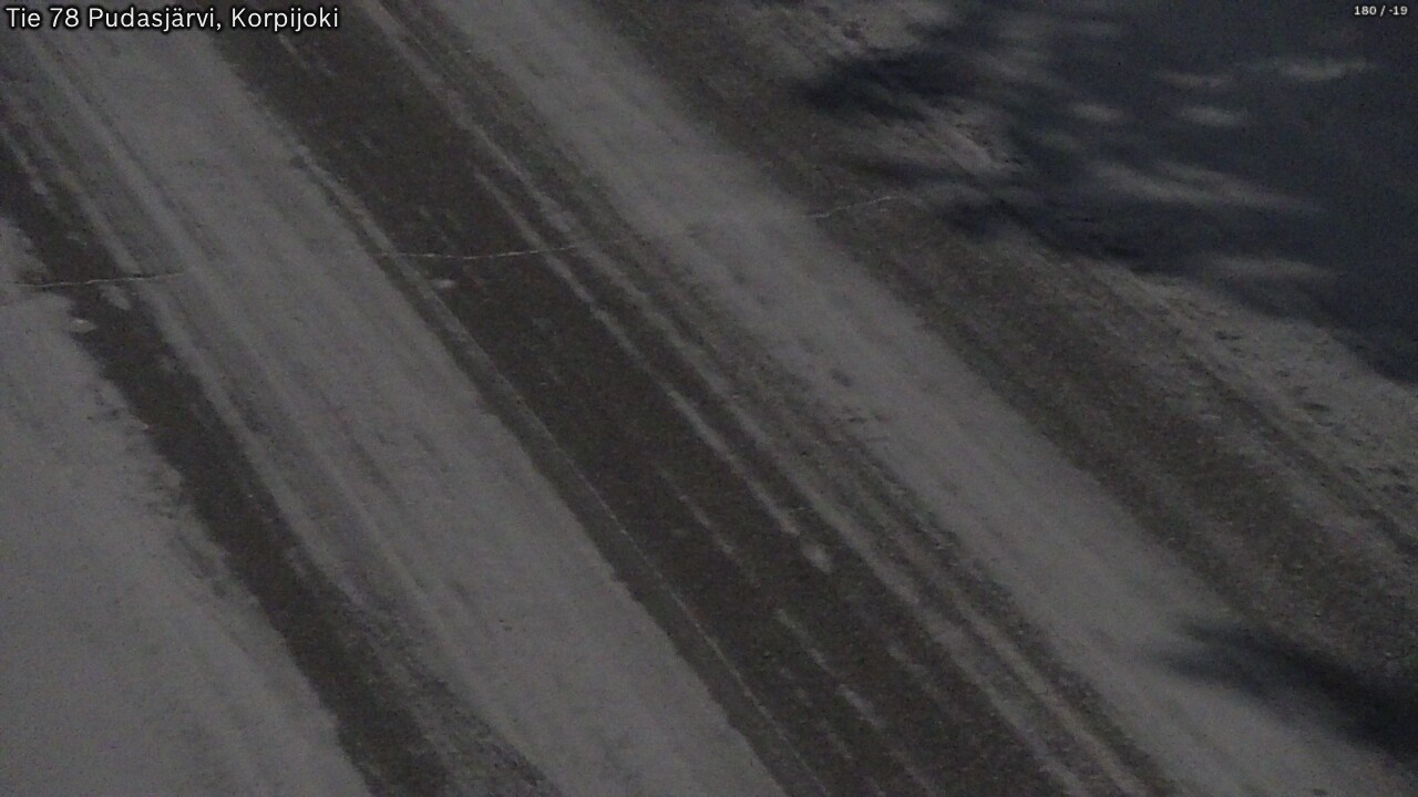 Weather Camera Image Väg 78 Pudasjärvi, Korpijoki, Pudasjärvi, Pohjois-Pohjanmaa