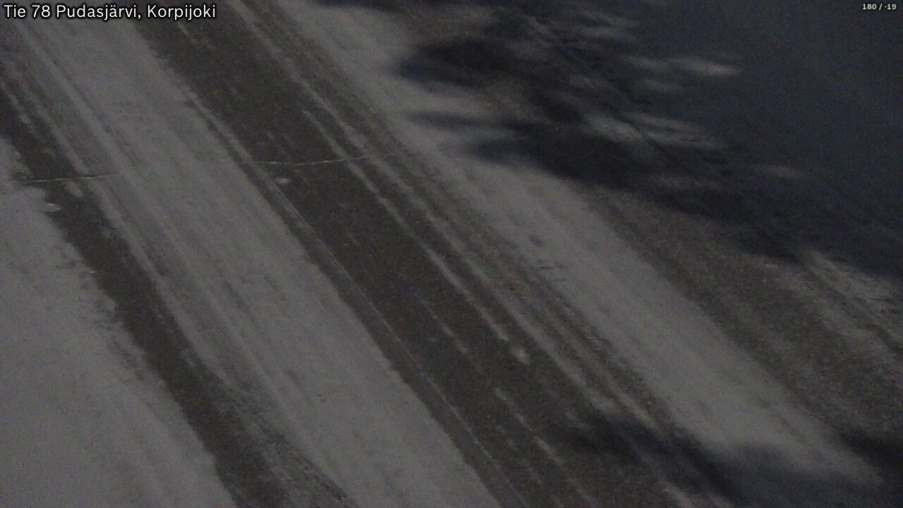 Weather Camera Image Väg 78 Pudasjärvi, Korpijoki, Pudasjärvi, Pohjois-Pohjanmaa