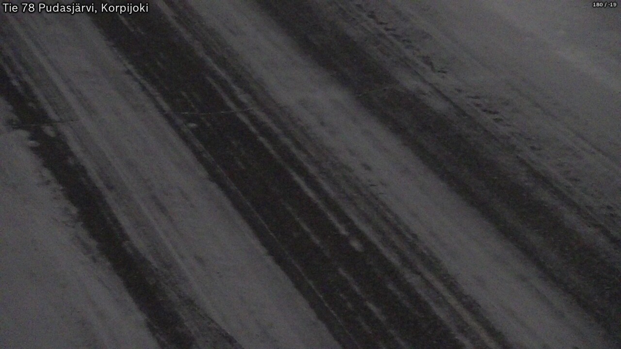 Weather Camera Image Väg 78 Pudasjärvi, Korpijoki, Pudasjärvi, Pohjois-Pohjanmaa