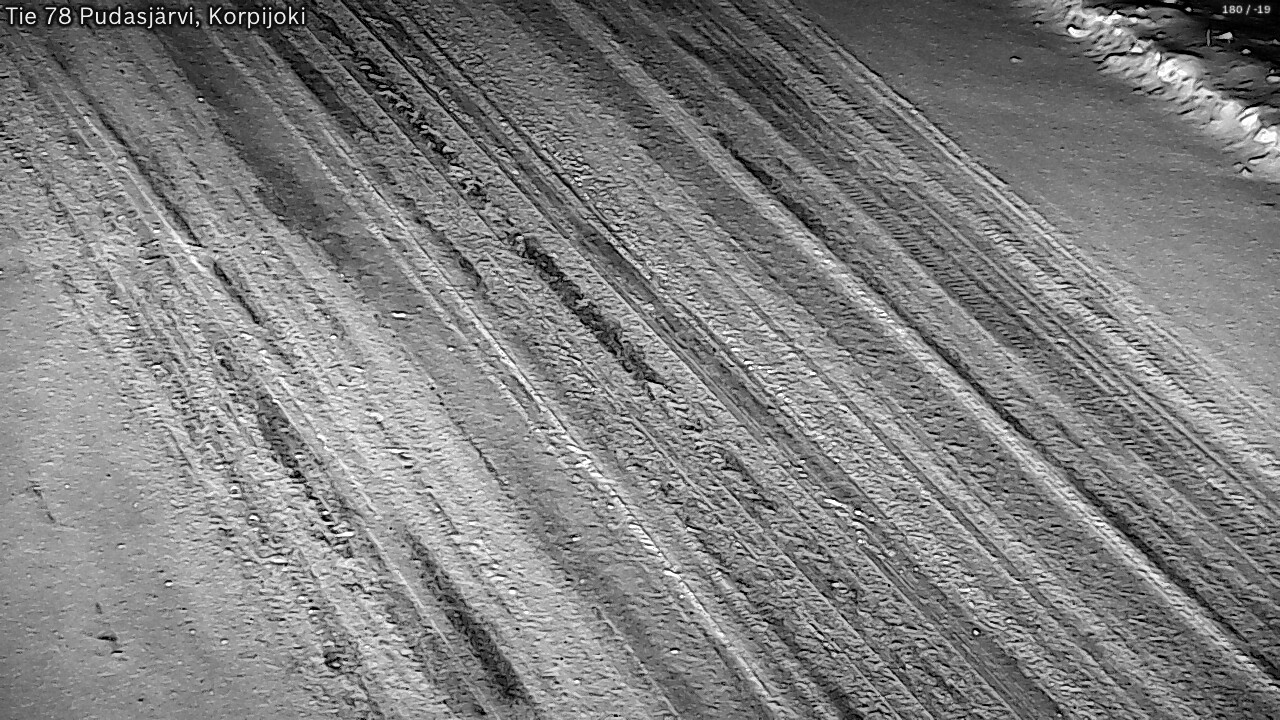 Weather Camera Image Road 78 Pudasjärvi, Korpijoki, Pudasjärvi, Pohjois-Pohjanmaa