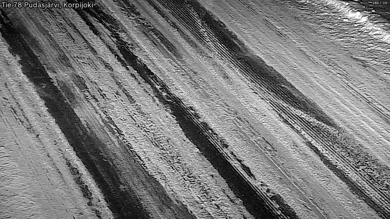 Weather Camera Image Road 78 Pudasjärvi, Korpijoki, Pudasjärvi, Pohjois-Pohjanmaa