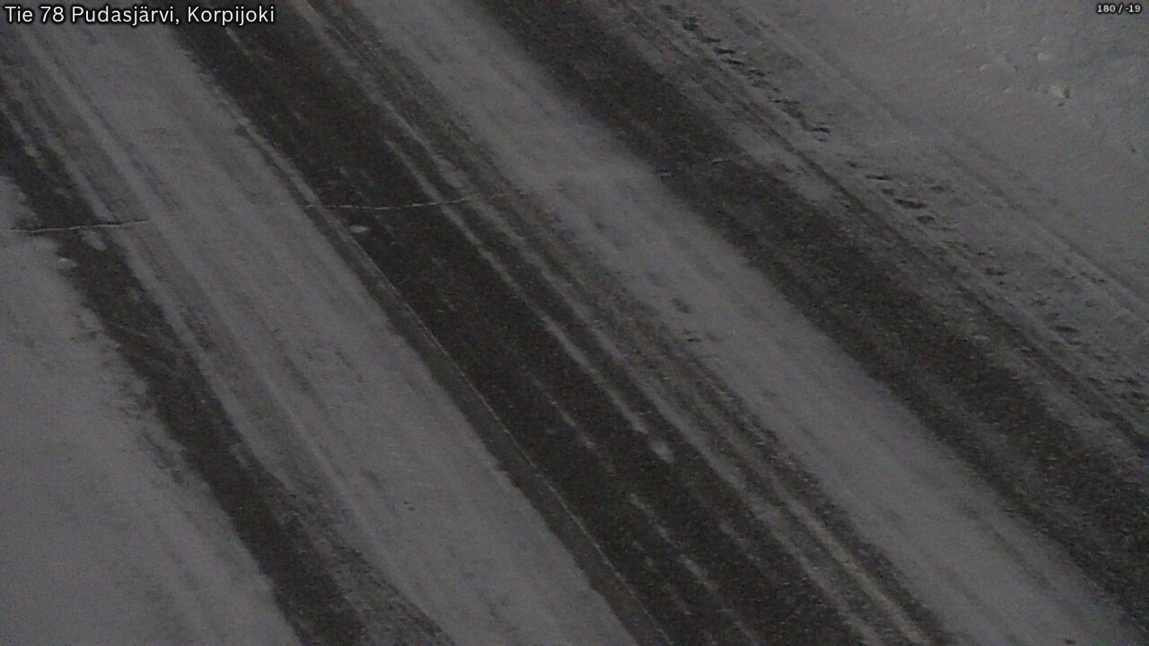 Weather Camera Image Väg 78 Pudasjärvi, Korpijoki, Pudasjärvi, Pohjois-Pohjanmaa
