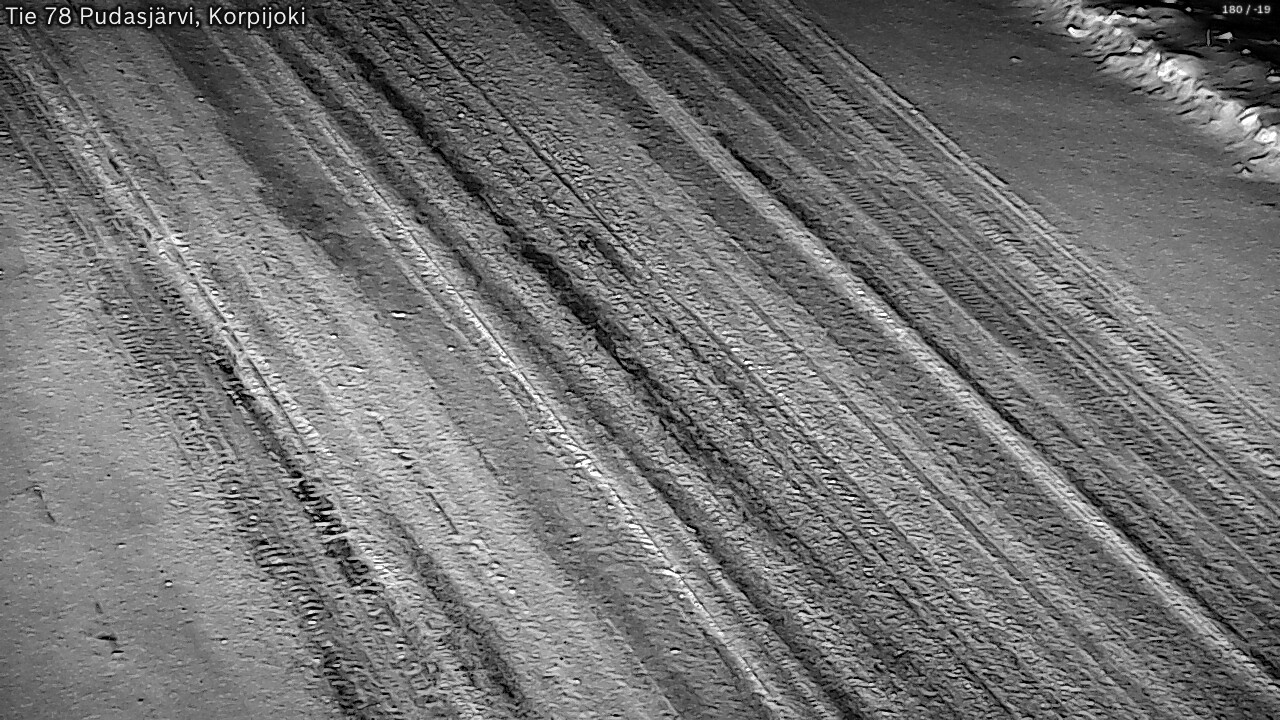 Weather Camera Image Road 78 Pudasjärvi, Korpijoki, Pudasjärvi, Pohjois-Pohjanmaa