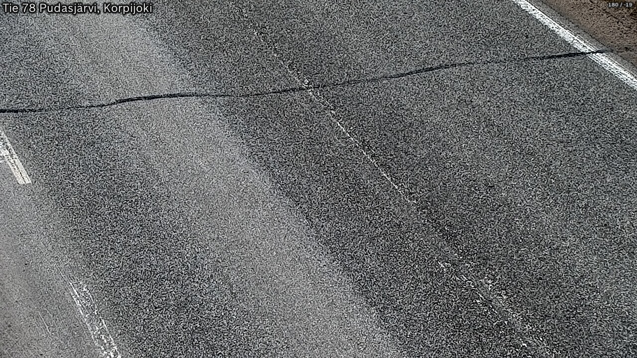 Weather Camera Image Road 78 Pudasjärvi, Korpijoki, Pudasjärvi, Pohjois-Pohjanmaa