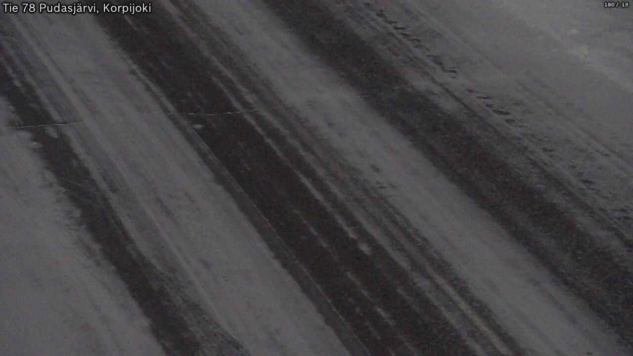 Weather Camera Image Väg 78 Pudasjärvi, Korpijoki, Pudasjärvi, Pohjois-Pohjanmaa