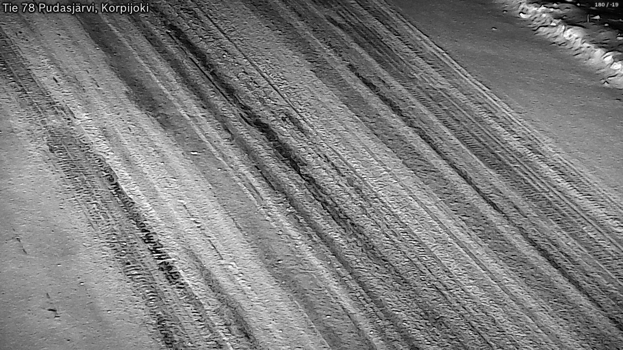 Weather Camera Image Road 78 Pudasjärvi, Korpijoki, Pudasjärvi, Pohjois-Pohjanmaa
