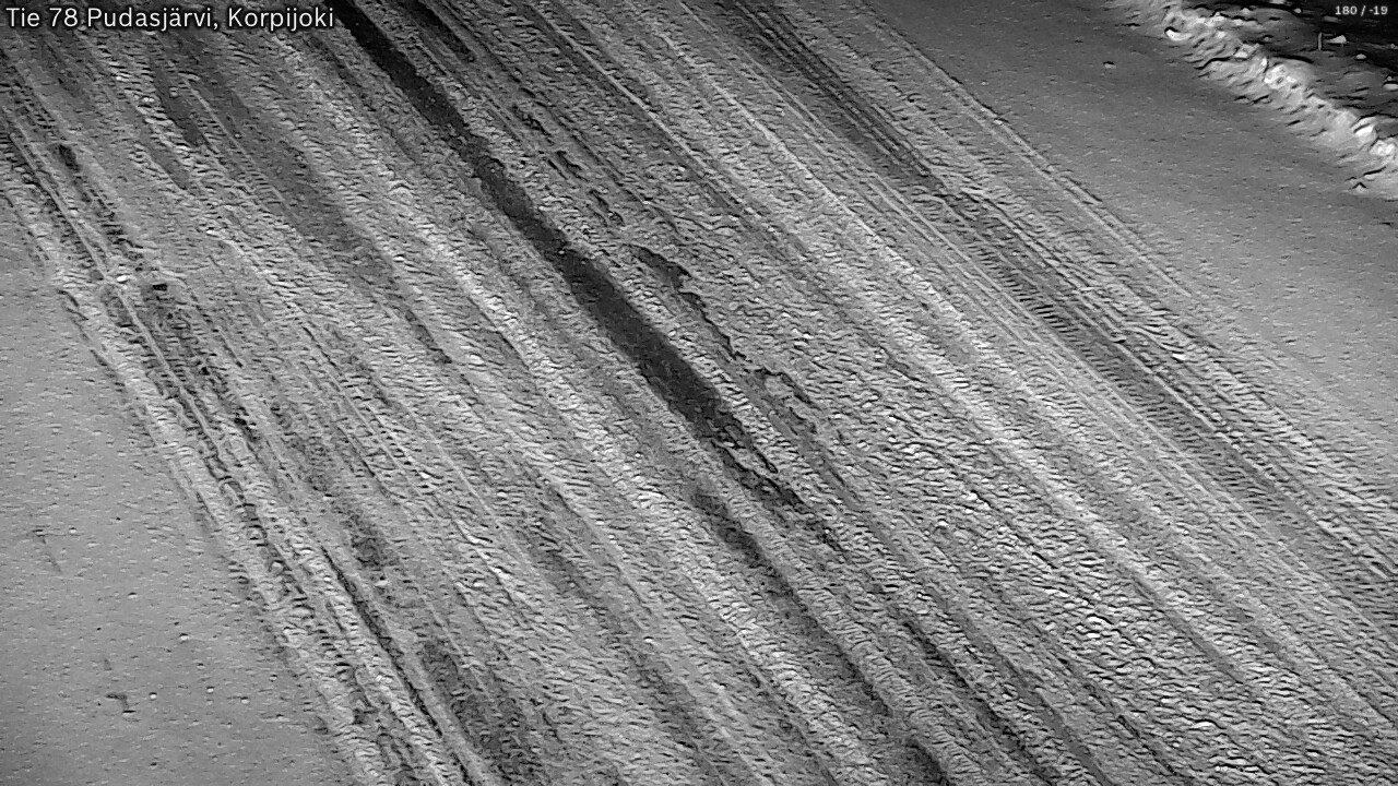 Weather Camera Image Road 78 Pudasjärvi, Korpijoki, Pudasjärvi, Pohjois-Pohjanmaa
