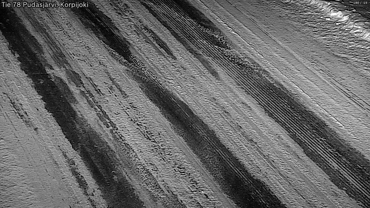 Weather Camera Image Road 78 Pudasjärvi, Korpijoki, Pudasjärvi, Pohjois-Pohjanmaa