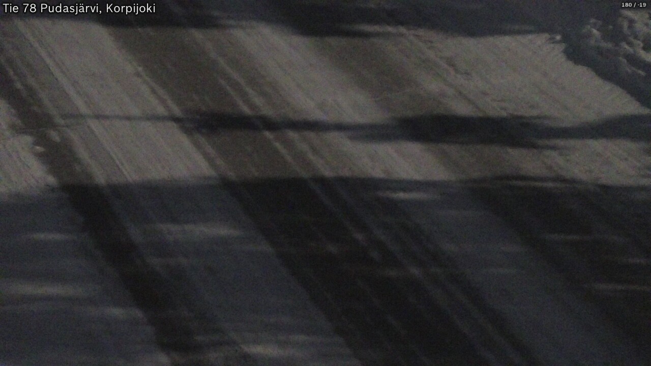 Weather Camera Image Väg 78 Pudasjärvi, Korpijoki, Pudasjärvi, Pohjois-Pohjanmaa