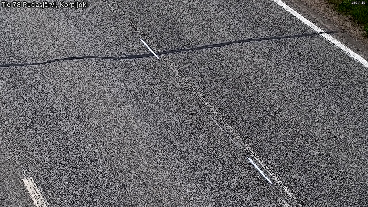 Weather Camera Image Väg 78 Pudasjärvi, Korpijoki, Pudasjärvi, Pohjois-Pohjanmaa