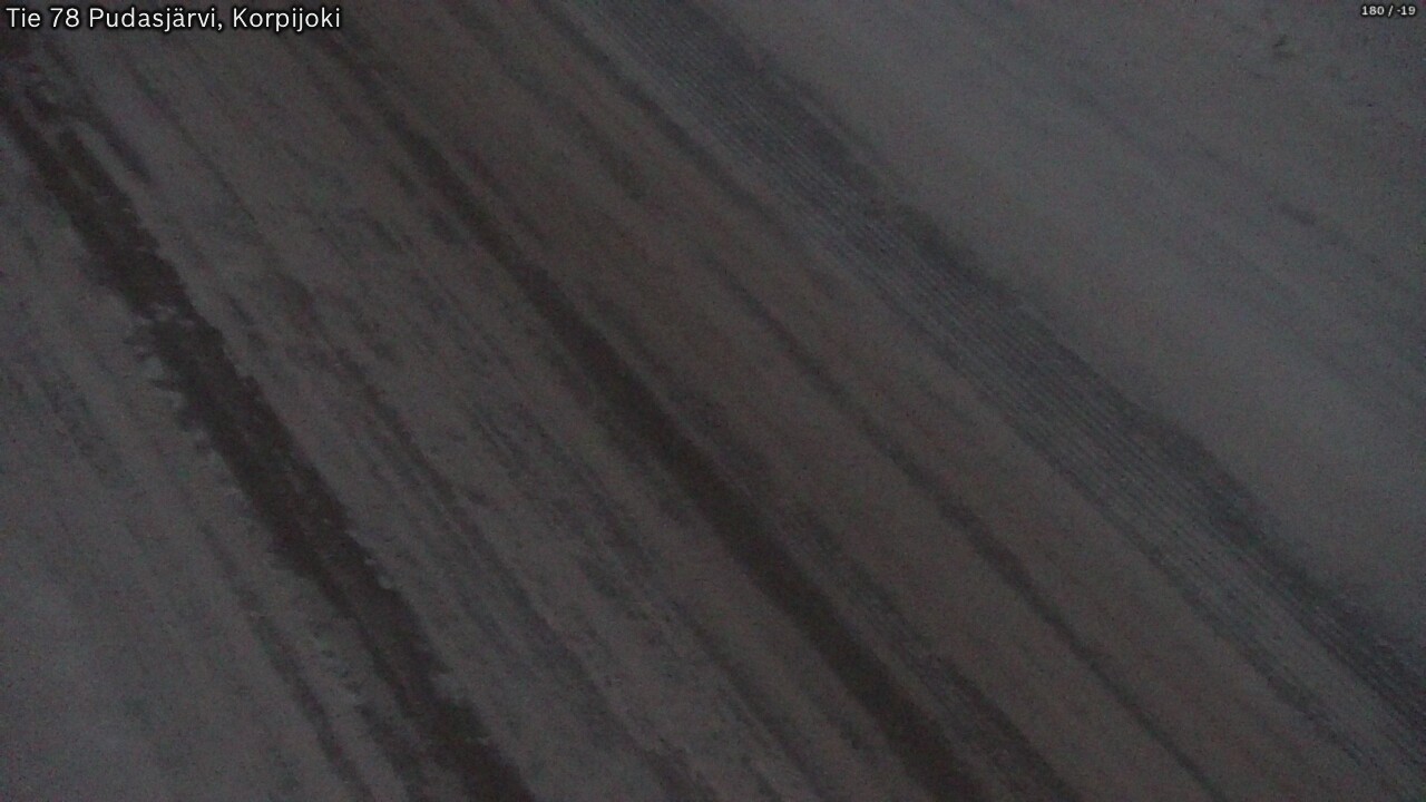 Weather Camera Image Road 78 Pudasjärvi, Korpijoki, Pudasjärvi, Pohjois-Pohjanmaa
