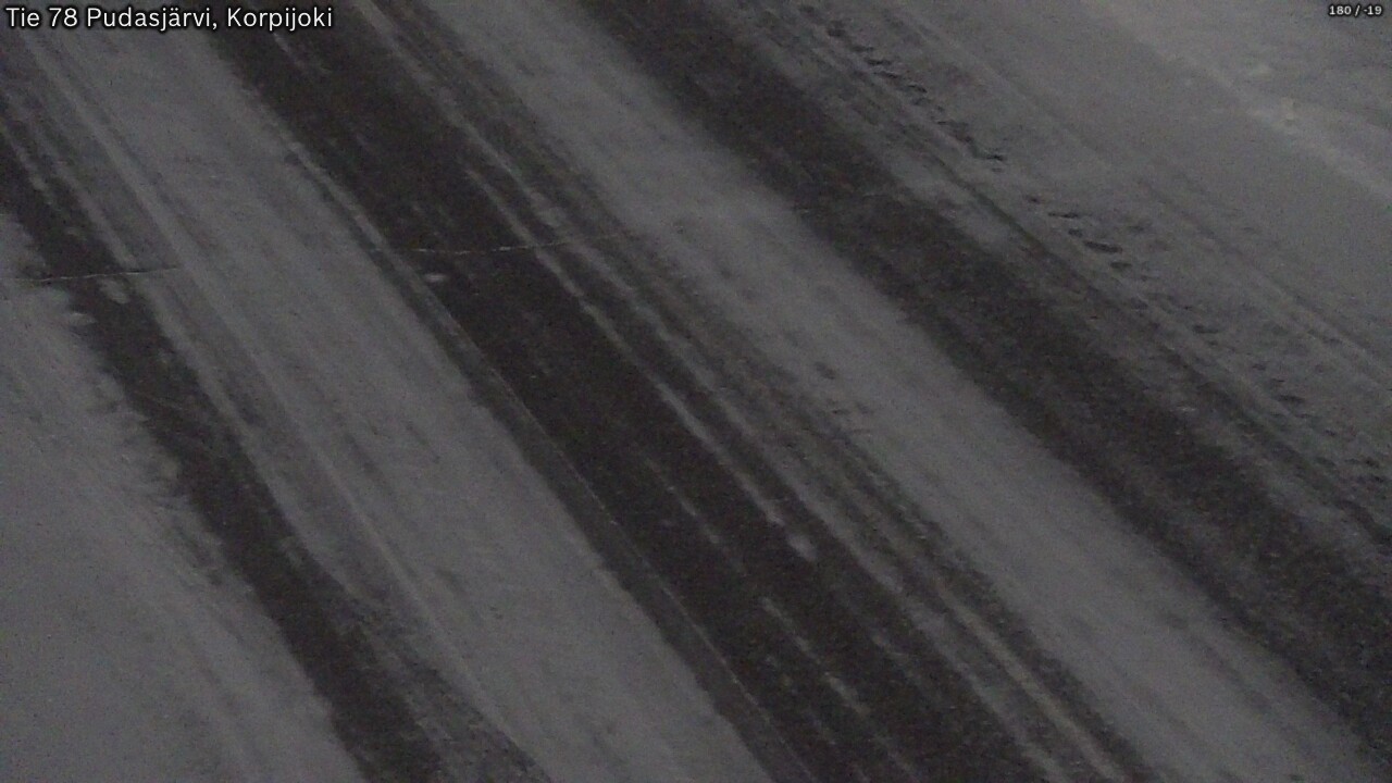 Weather Camera Image Väg 78 Pudasjärvi, Korpijoki, Pudasjärvi, Pohjois-Pohjanmaa