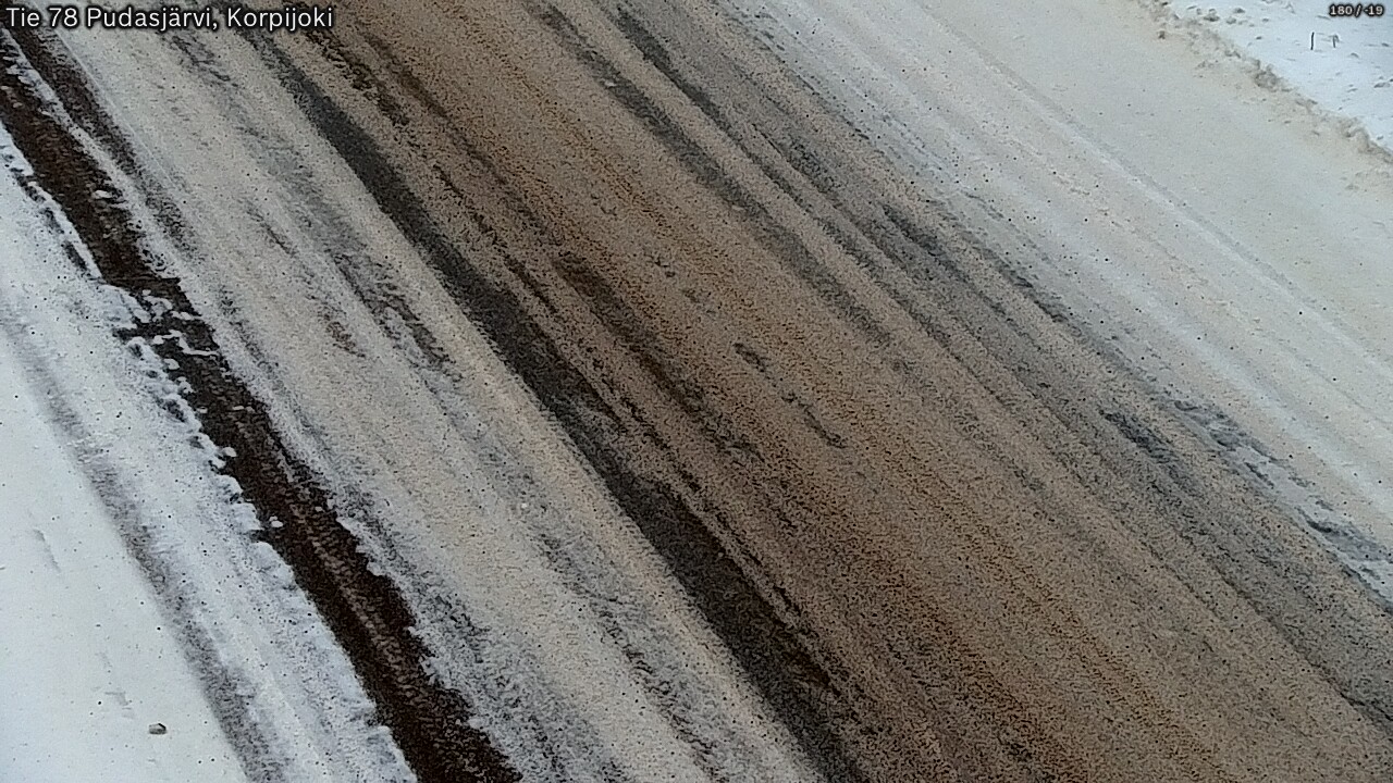 Weather Camera Image Road 78 Pudasjärvi, Korpijoki, Pudasjärvi, Pohjois-Pohjanmaa