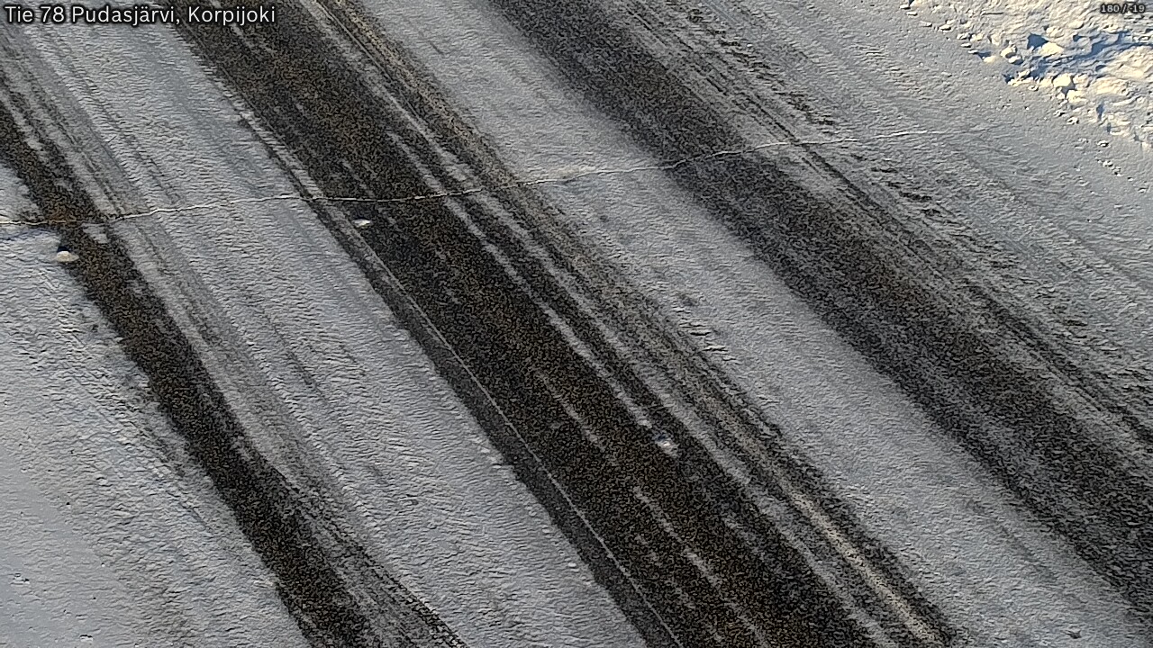Weather Camera Image Väg 78 Pudasjärvi, Korpijoki, Pudasjärvi, Pohjois-Pohjanmaa