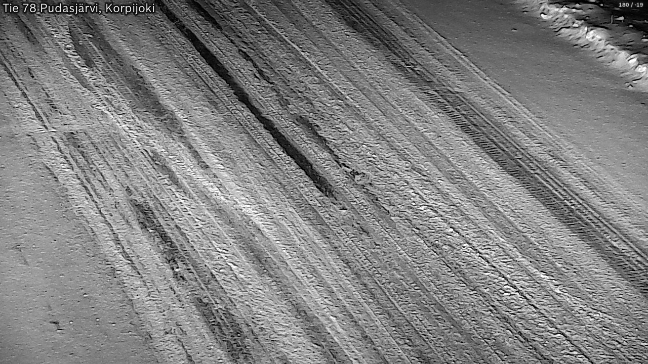 Weather Camera Image Road 78 Pudasjärvi, Korpijoki, Pudasjärvi, Pohjois-Pohjanmaa
