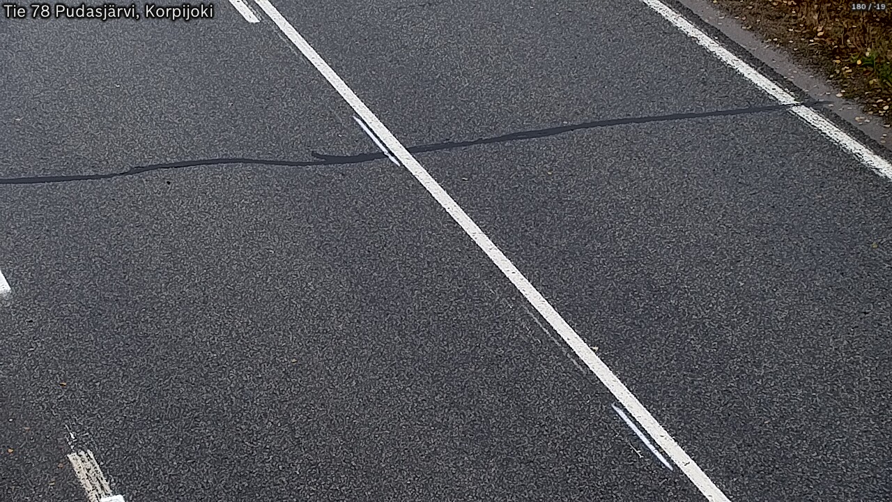 Weather Camera Image Väg 78 Pudasjärvi, Korpijoki, Pudasjärvi, Pohjois-Pohjanmaa
