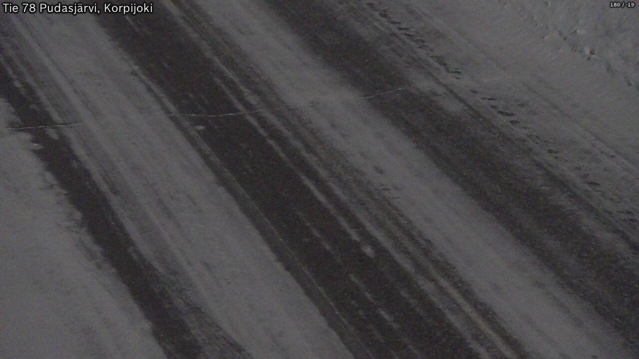 Weather Camera Image Väg 78 Pudasjärvi, Korpijoki, Pudasjärvi, Pohjois-Pohjanmaa