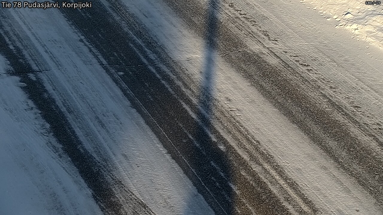 Weather Camera Image Väg 78 Pudasjärvi, Korpijoki, Pudasjärvi, Pohjois-Pohjanmaa