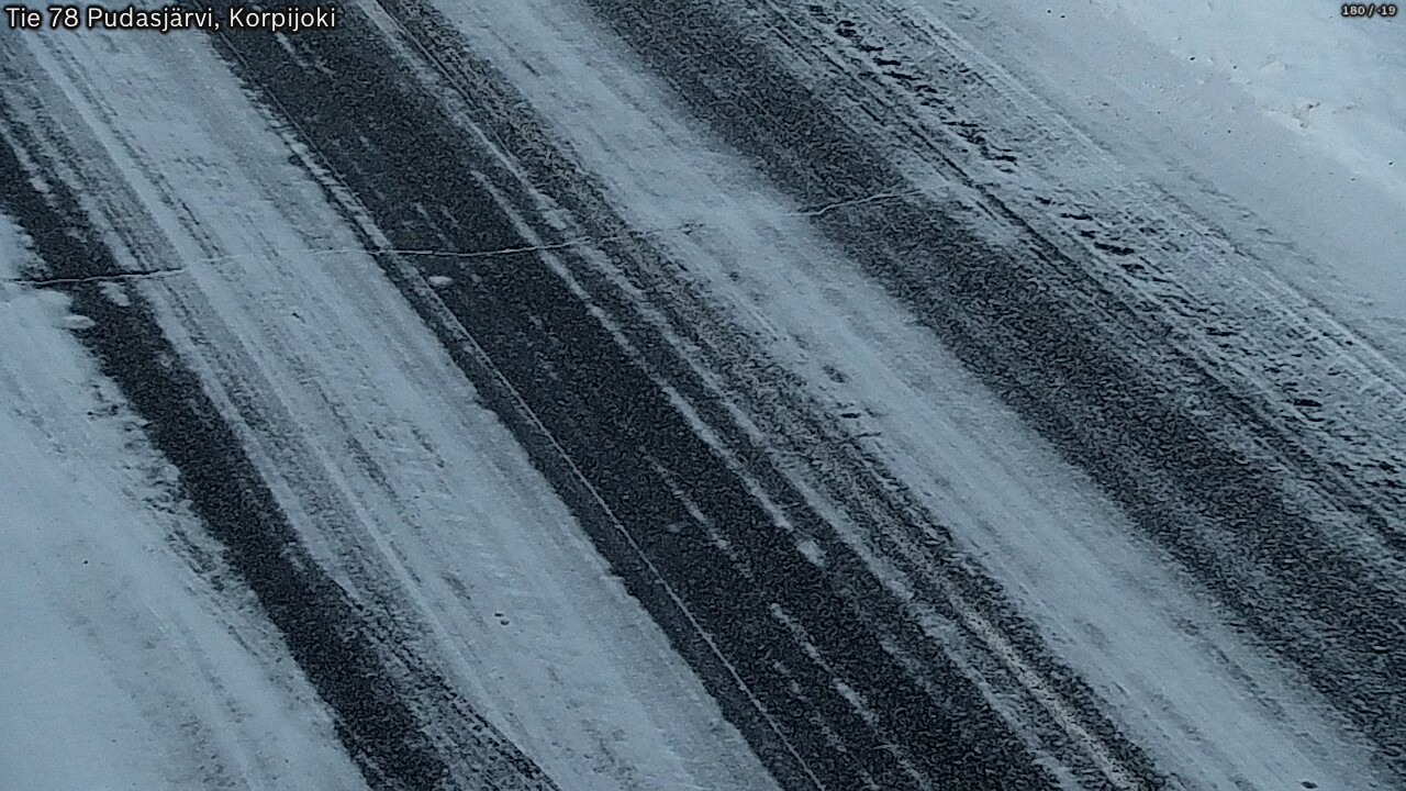 Weather Camera Image Väg 78 Pudasjärvi, Korpijoki, Pudasjärvi, Pohjois-Pohjanmaa