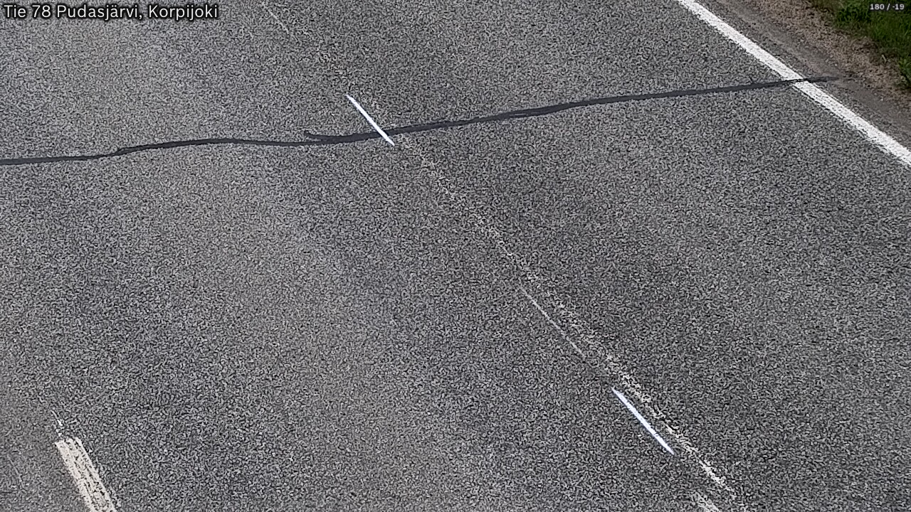 Weather Camera Image Väg 78 Pudasjärvi, Korpijoki, Pudasjärvi, Pohjois-Pohjanmaa