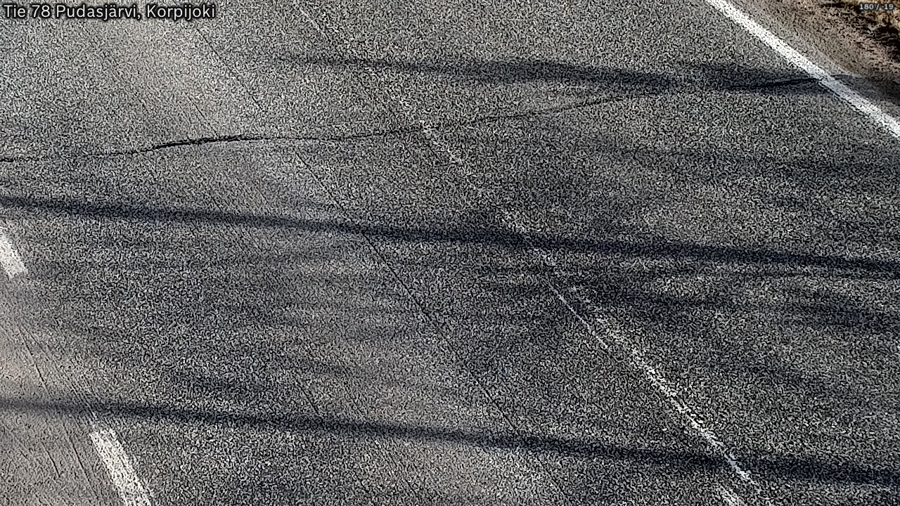 Weather Camera Image Väg 78 Pudasjärvi, Korpijoki, Pudasjärvi, Pohjois-Pohjanmaa