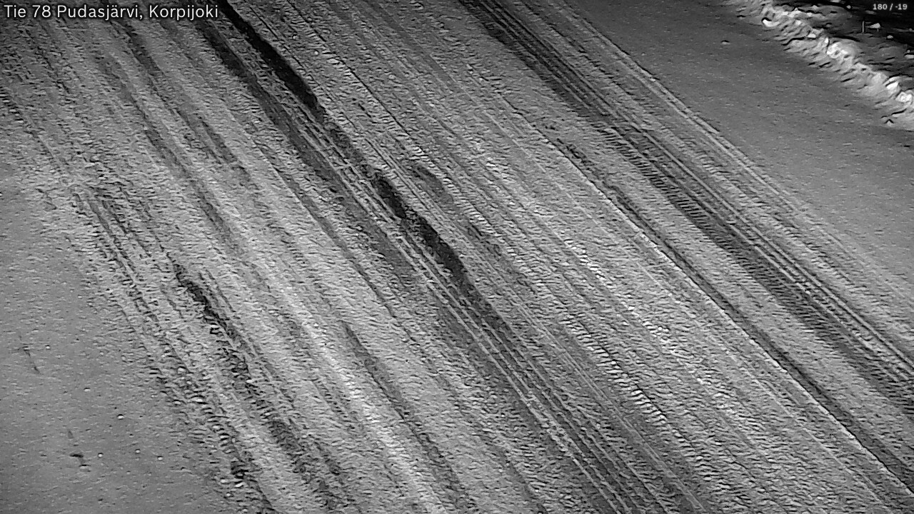 Weather Camera Image Road 78 Pudasjärvi, Korpijoki, Pudasjärvi, Pohjois-Pohjanmaa