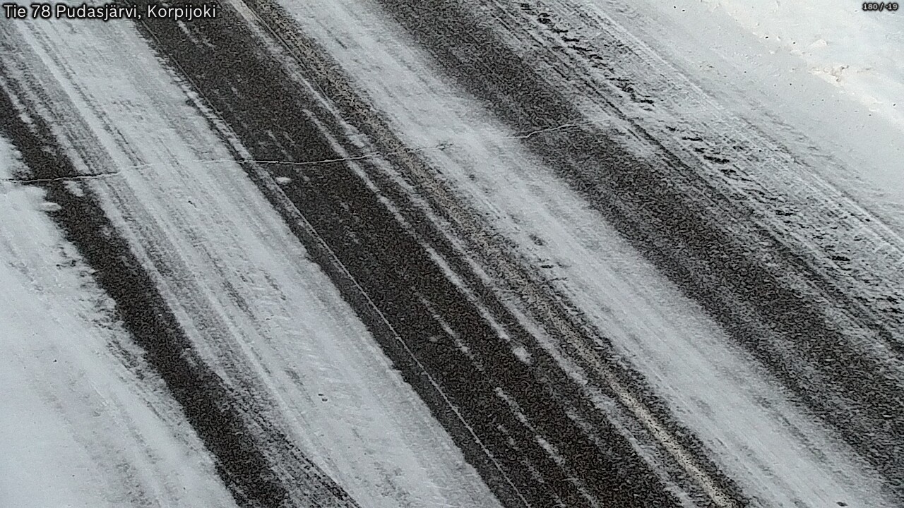 Weather Camera Image Väg 78 Pudasjärvi, Korpijoki, Pudasjärvi, Pohjois-Pohjanmaa