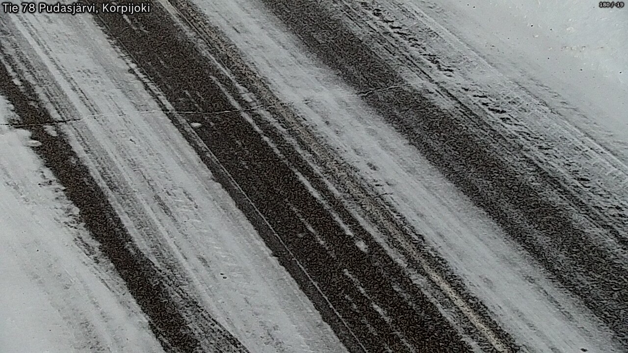 Weather Camera Image Väg 78 Pudasjärvi, Korpijoki, Pudasjärvi, Pohjois-Pohjanmaa