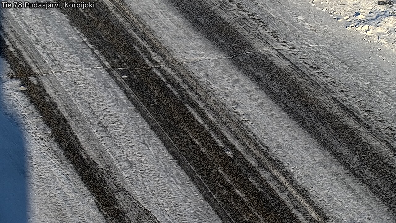 Weather Camera Image Väg 78 Pudasjärvi, Korpijoki, Pudasjärvi, Pohjois-Pohjanmaa