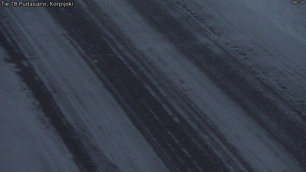 Weather Camera Image Väg 78 Pudasjärvi, Korpijoki, Pudasjärvi, Pohjois-Pohjanmaa