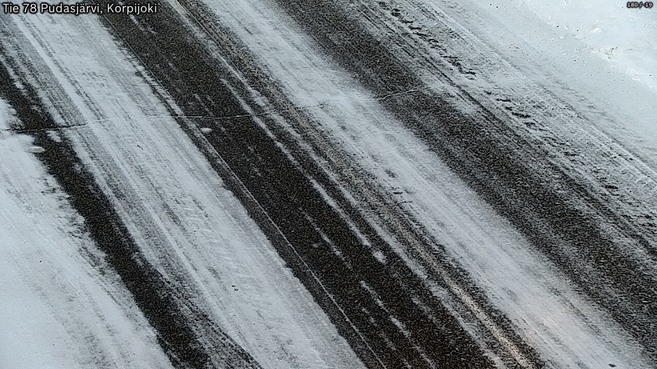 Weather Camera Image Väg 78 Pudasjärvi, Korpijoki, Pudasjärvi, Pohjois-Pohjanmaa