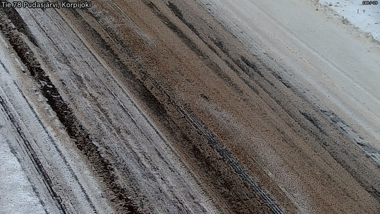 Weather Camera Image Road 78 Pudasjärvi, Korpijoki, Pudasjärvi, Pohjois-Pohjanmaa