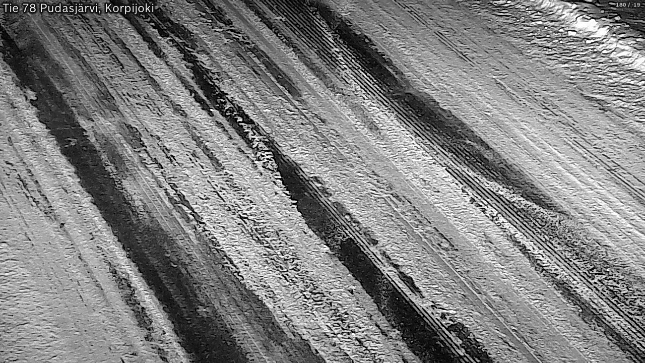Weather Camera Image Road 78 Pudasjärvi, Korpijoki, Pudasjärvi, Pohjois-Pohjanmaa