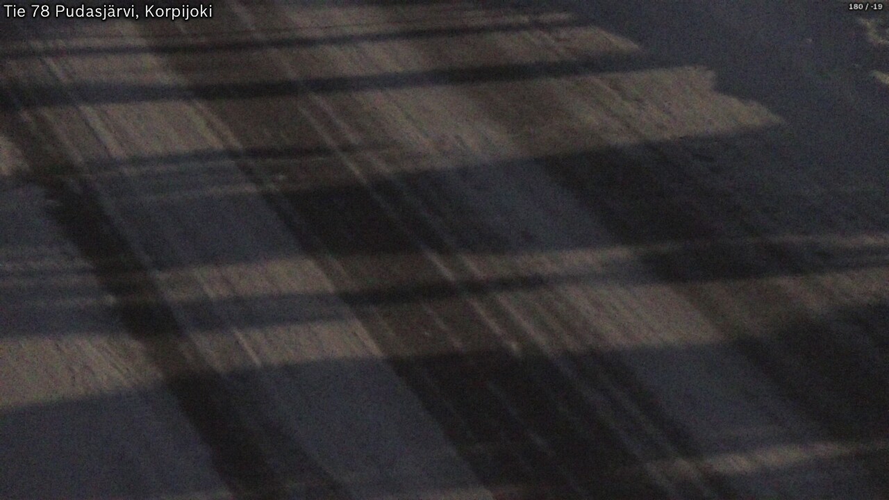 Weather Camera Image Väg 78 Pudasjärvi, Korpijoki, Pudasjärvi, Pohjois-Pohjanmaa