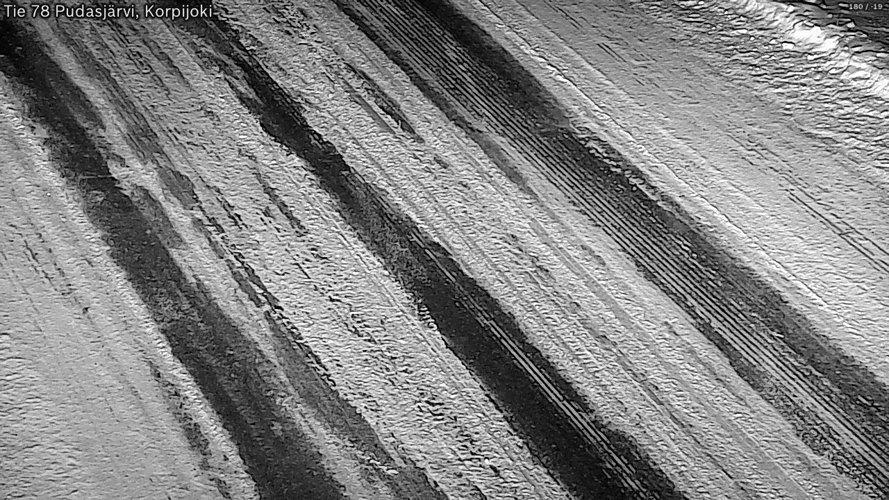 Weather Camera Image Road 78 Pudasjärvi, Korpijoki, Pudasjärvi, Pohjois-Pohjanmaa