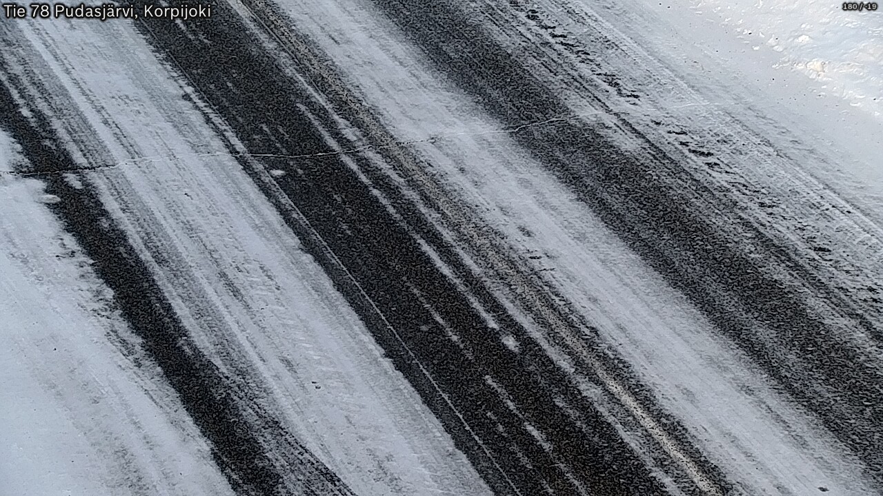 Weather Camera Image Väg 78 Pudasjärvi, Korpijoki, Pudasjärvi, Pohjois-Pohjanmaa