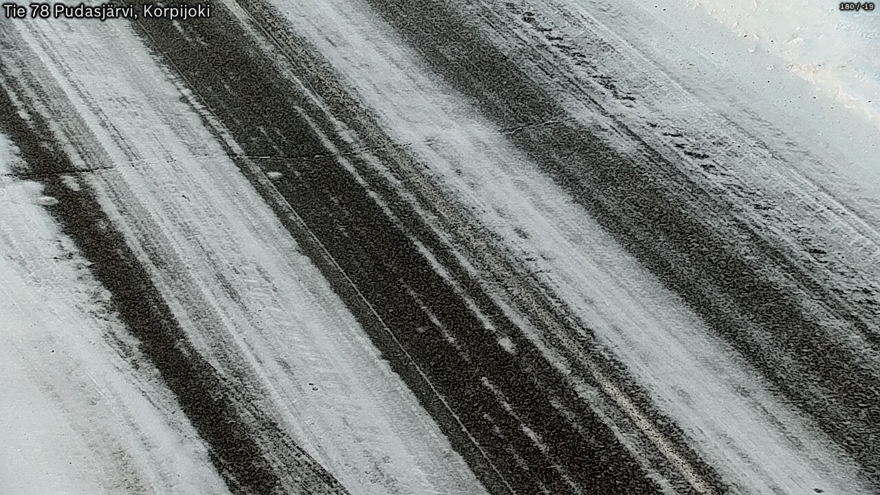 Weather Camera Image Väg 78 Pudasjärvi, Korpijoki, Pudasjärvi, Pohjois-Pohjanmaa