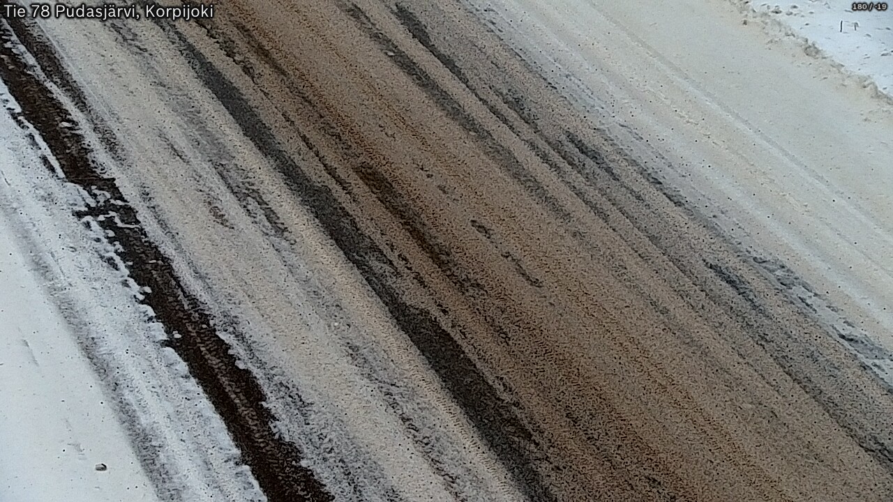 Weather Camera Image Road 78 Pudasjärvi, Korpijoki, Pudasjärvi, Pohjois-Pohjanmaa