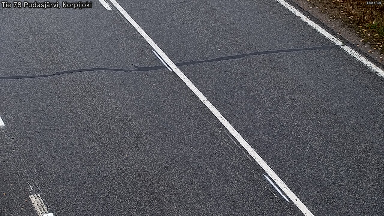 Weather Camera Image Väg 78 Pudasjärvi, Korpijoki, Pudasjärvi, Pohjois-Pohjanmaa