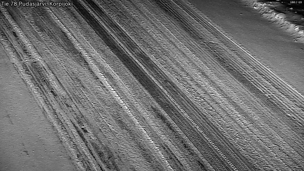 Weather Camera Image Road 78 Pudasjärvi, Korpijoki, Pudasjärvi, Pohjois-Pohjanmaa