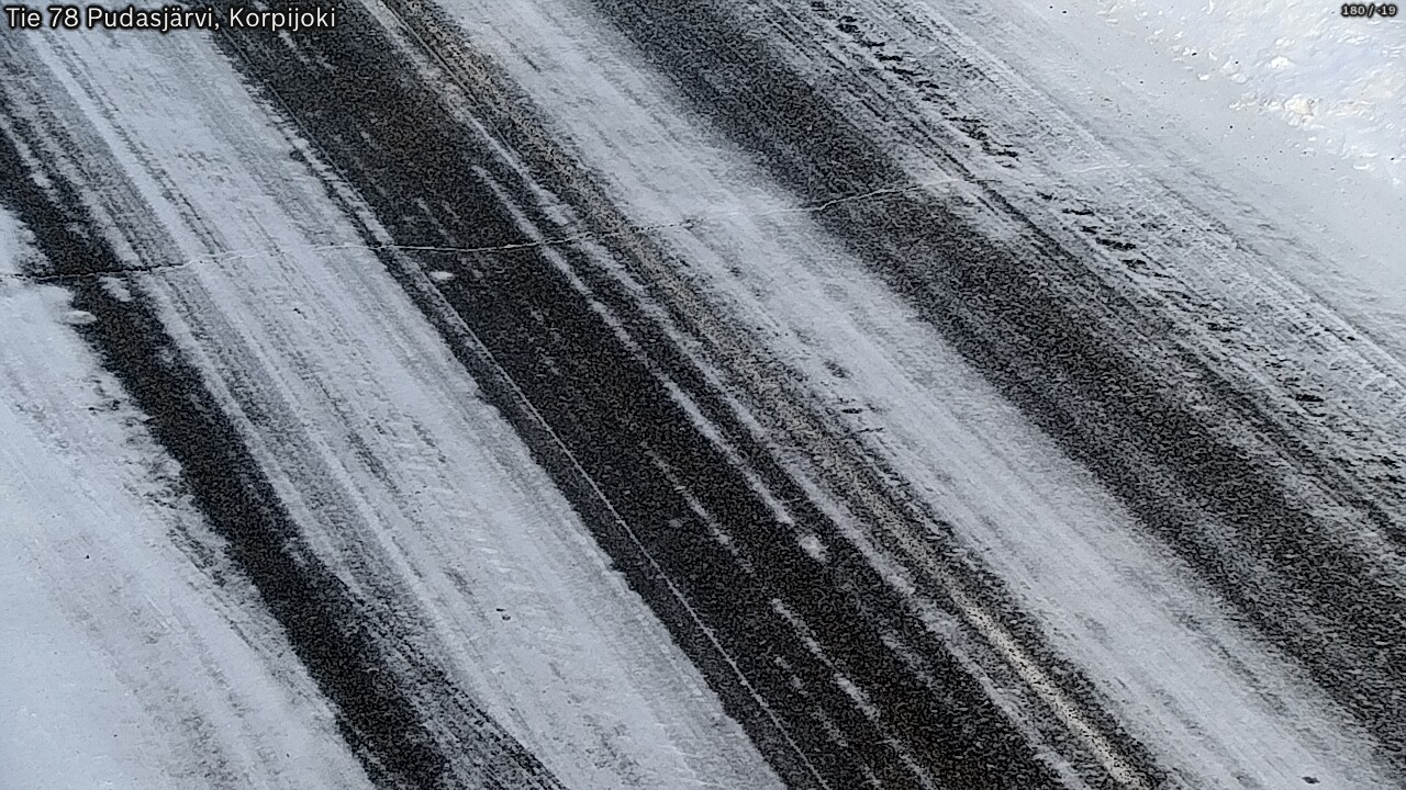 Weather Camera Image Väg 78 Pudasjärvi, Korpijoki, Pudasjärvi, Pohjois-Pohjanmaa