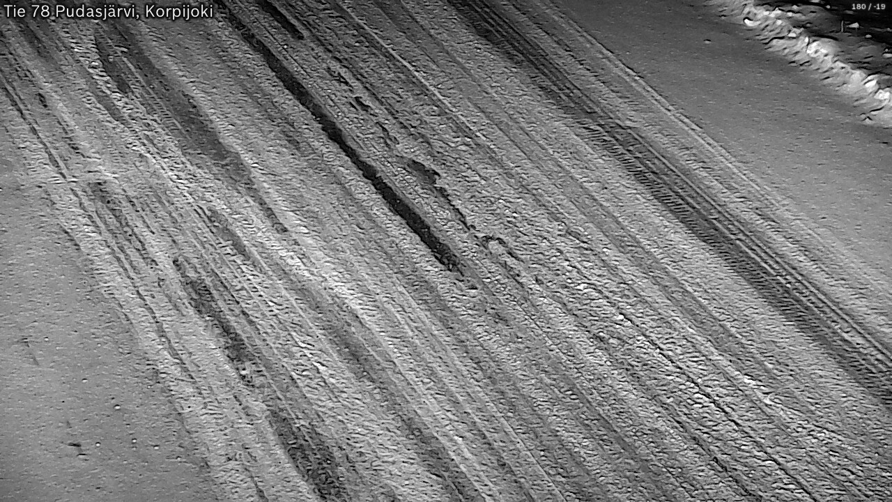 Weather Camera Image Road 78 Pudasjärvi, Korpijoki, Pudasjärvi, Pohjois-Pohjanmaa