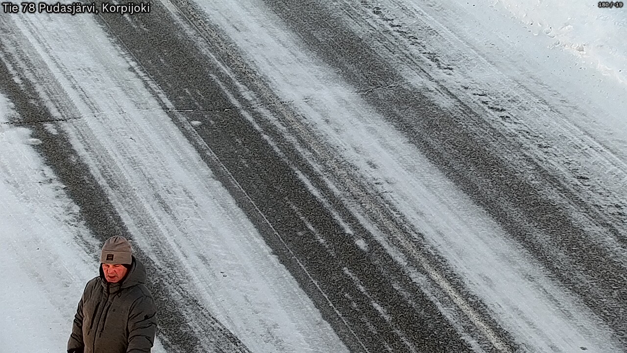 Weather Camera Image Väg 78 Pudasjärvi, Korpijoki, Pudasjärvi, Pohjois-Pohjanmaa