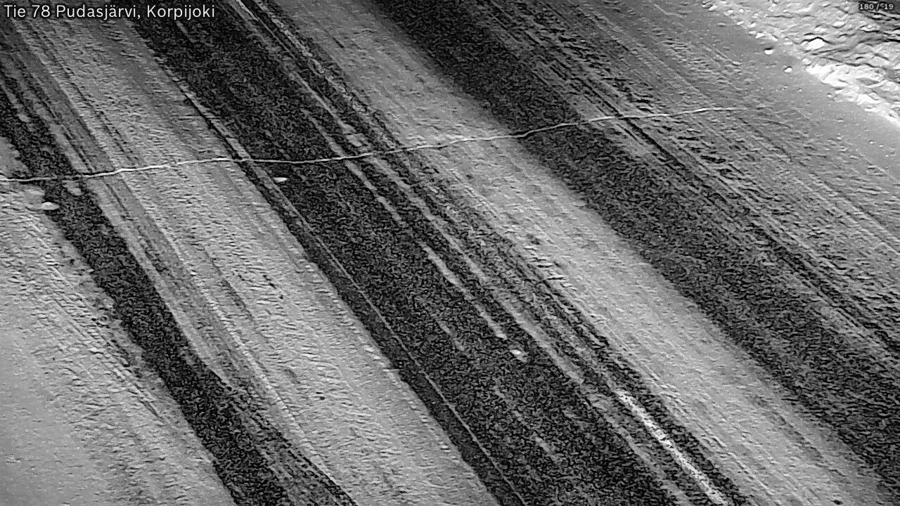 Weather Camera Image Väg 78 Pudasjärvi, Korpijoki, Pudasjärvi, Pohjois-Pohjanmaa
