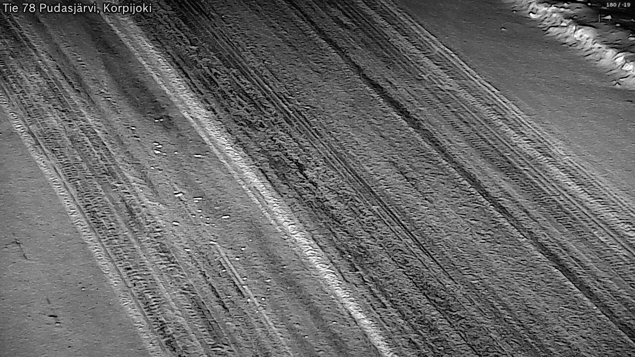 Weather Camera Image Road 78 Pudasjärvi, Korpijoki, Pudasjärvi, Pohjois-Pohjanmaa