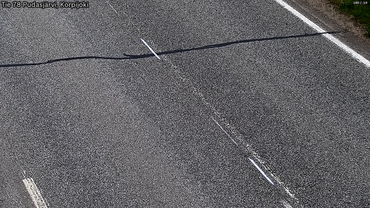Weather Camera Image Väg 78 Pudasjärvi, Korpijoki, Pudasjärvi, Pohjois-Pohjanmaa
