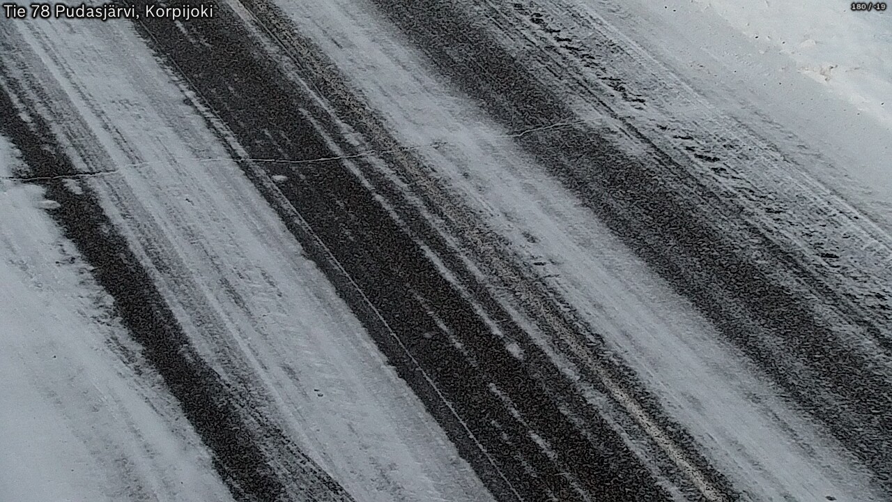 Weather Camera Image Väg 78 Pudasjärvi, Korpijoki, Pudasjärvi, Pohjois-Pohjanmaa