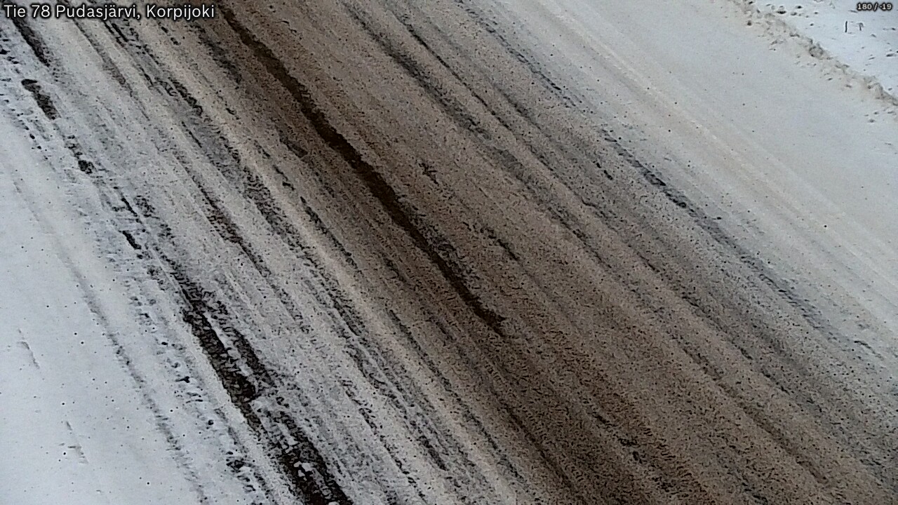 Weather Camera Image Road 78 Pudasjärvi, Korpijoki, Pudasjärvi, Pohjois-Pohjanmaa